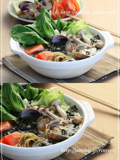 磯の香り 海苔とアサリのパスタ鍋-レシピのメイン写真