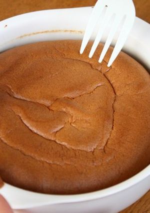 グラタン皿で☆スフレチーズケーキ-レシピのメイン写真