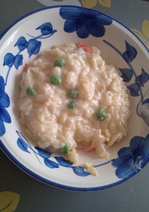 子供と一緒ランチ♪牛乳味噌チーリゾット-レシピのメイン写真