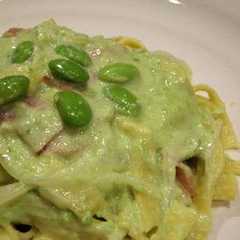 รูปของ えだまめの春色パスタ