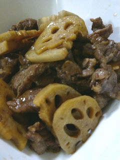★牛肉とレンコンの甘辛炒め★-レシピのメイン写真