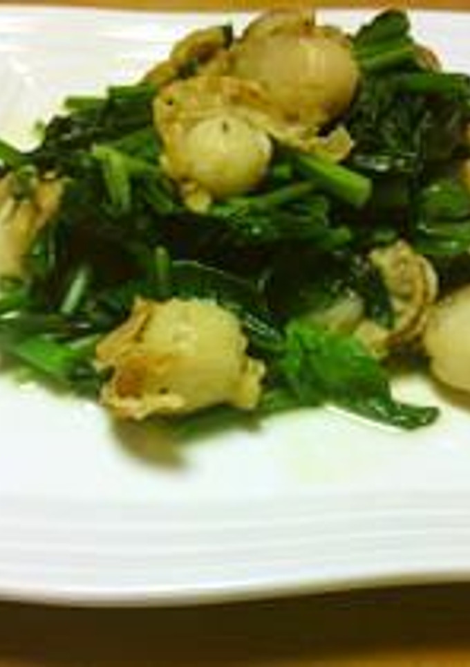 ほうれん草とほたてのバターしょうゆ炒め-レシピのメイン写真