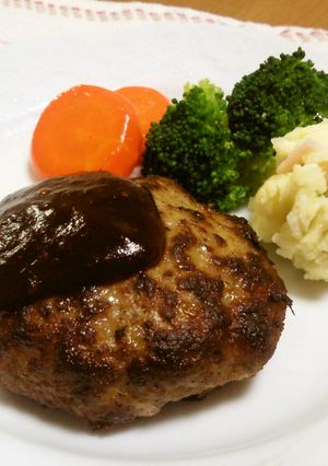 初心者でも大丈夫！ジューシーハンバーグ♪-レシピのメイン写真
