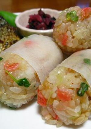 簡単・揚げない天丼おにぎり♪-レシピのメイン写真