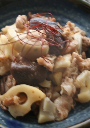 しいたけとれんこんの黒酢醤油-レシピのメイン写真