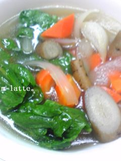 根菜とレタスのスープ-レシピのメイン写真