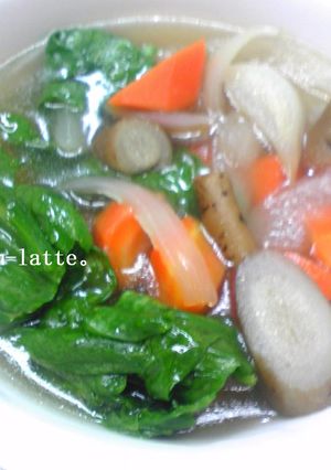 根菜とレタスのスープ-レシピのメイン写真