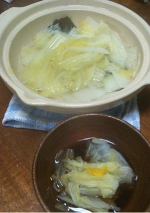 白菜だけのポン酢鍋-レシピのメイン写真