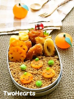 キャラ弁❤みかん畑弁当(おにぎり)-レシピのメイン写真