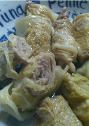 白菜と豚肉のくるくるまき♪-レシピのメイン写真