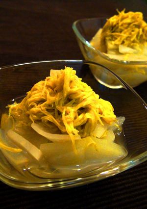 食用菊とハヤトウリの甘酢漬け-レシピのメイン写真