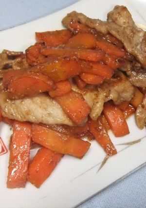 豚肉と人参のごま味噌きんぴら-レシピのメイン写真