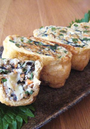 栄養満点！ヘルシー♬チーズいなり焼き-レシピのメイン写真