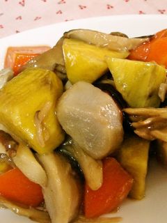 根菜ときのこの照り煮-レシピのメイン写真