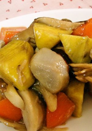 根菜ときのこの照り煮-レシピのメイン写真