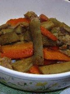 豚肉とごぼうの炒め煮-レシピのメイン写真