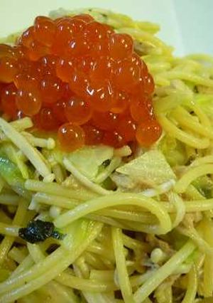 大葉にんにく醤油の大葉で♪簡単和風パスタ-レシピのメイン写真