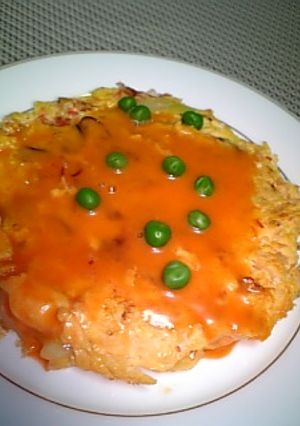 ドレッシングde簡単カニ玉風-レシピのメイン写真