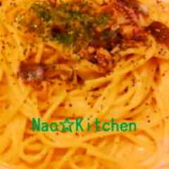 รูปของ いかの塩辛クリームパスタ☆