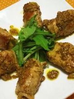 豚肉じゃがいも巻きのマスタードクリーム煮-レシピのメイン写真
