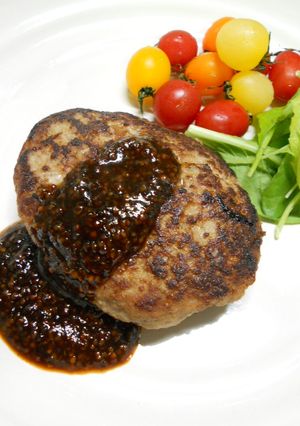 ハンバーグ① 粒マスタード風味-レシピのメイン写真