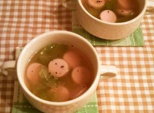 レタスと魚肉ソーセージのスープ-レシピのメイン写真