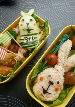 キャラ弁★ウサビッチ×プーチン-レシピのメイン写真