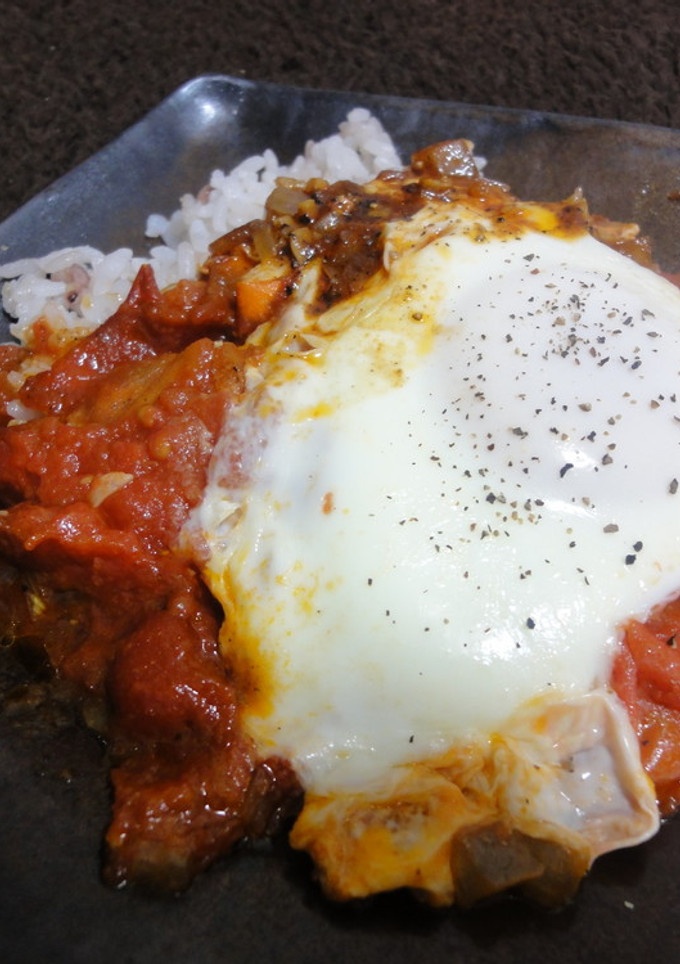 簡単イタリアン。焼きトマトたまご-レシピのメイン写真