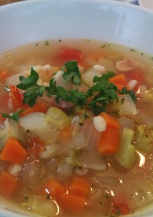 圧力鍋　de　たっぷり野菜と麦のスープ-レシピのメイン写真