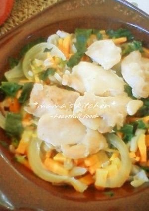 幼児食☆取り分け☆たっぷり野菜の蒸し鶏-レシピのメイン写真