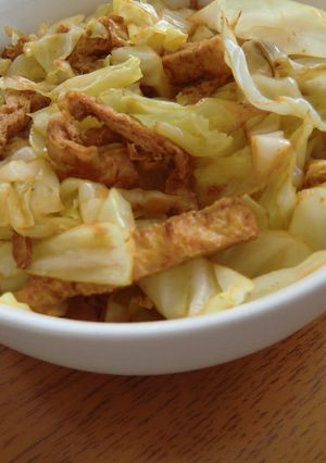 キャベツと油揚げの味噌炒め-レシピのメイン写真