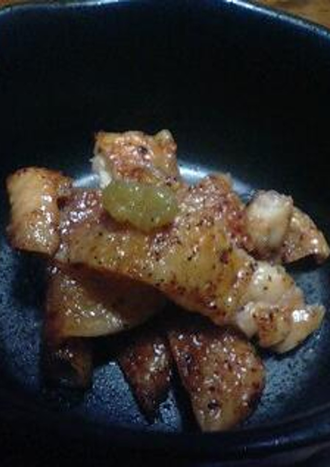 ＊簡単おつまみ！ぷりぷり鶏皮焼き＊-レシピのメイン写真