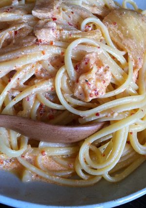 キムチと牛乳で★キムチクリームパスタ-レシピのメイン写真