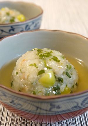 蓮根と海老の蒸し団子*あっさりあんかけ-レシピのメイン写真