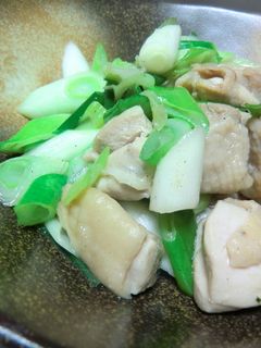 鳥モモ肉のネギ炒め-レシピのメイン写真