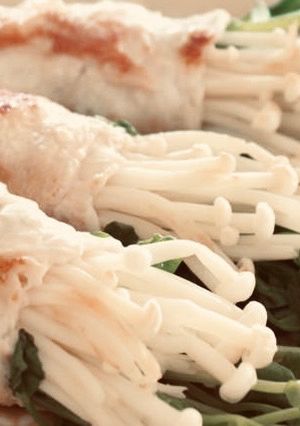 豚バラ えのき 豆苗のレンジ蒸し-レシピのメイン写真