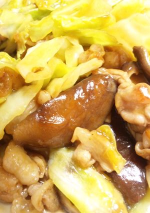 ★キャベツと椎茸と豚肉の甘辛炒め★-レシピのメイン写真