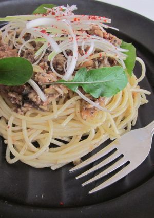 オイルサーディンと梅のパスタ-レシピのメイン写真