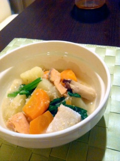 ほっこり温まる♪鮭の酒かす煮-レシピのメイン写真
