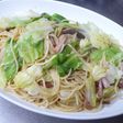 キャベツがメインのきのこのパスタ