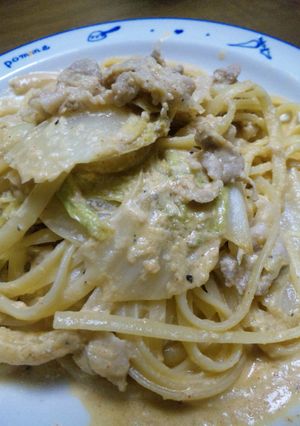 豚と白菜の味噌MILK仕立て♡リングイネ-レシピのメイン写真