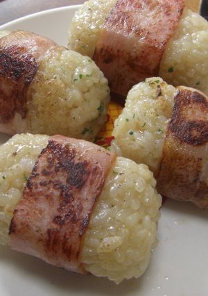 ベーコンチーズの焼きおにぎり-レシピのメイン写真