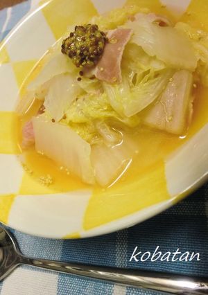 白菜とベーコンの粒マスタードスープ❀-レシピのメイン写真
