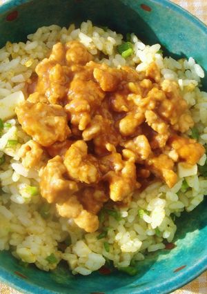 チーズカレーごはん☆★チーズ肉みそのっけ-レシピのメイン写真