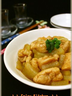 鶏胸肉と大根の甘辛煮♪柚子胡椒風味-レシピのメイン写真