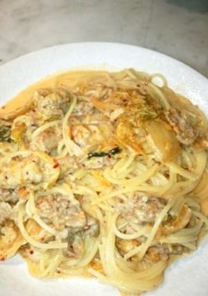 簡単！豚キムチクリームパスタinチーズ♪-レシピのメイン写真