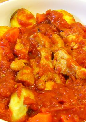 簡単☆　チキンと根菜のトマト煮込み-レシピのメイン写真