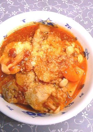 鶏手羽元とジャガイモのトマト煮込み-レシピのメイン写真
