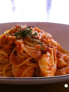 海老トマトクリームパスタ● トマトソース-レシピのメイン写真