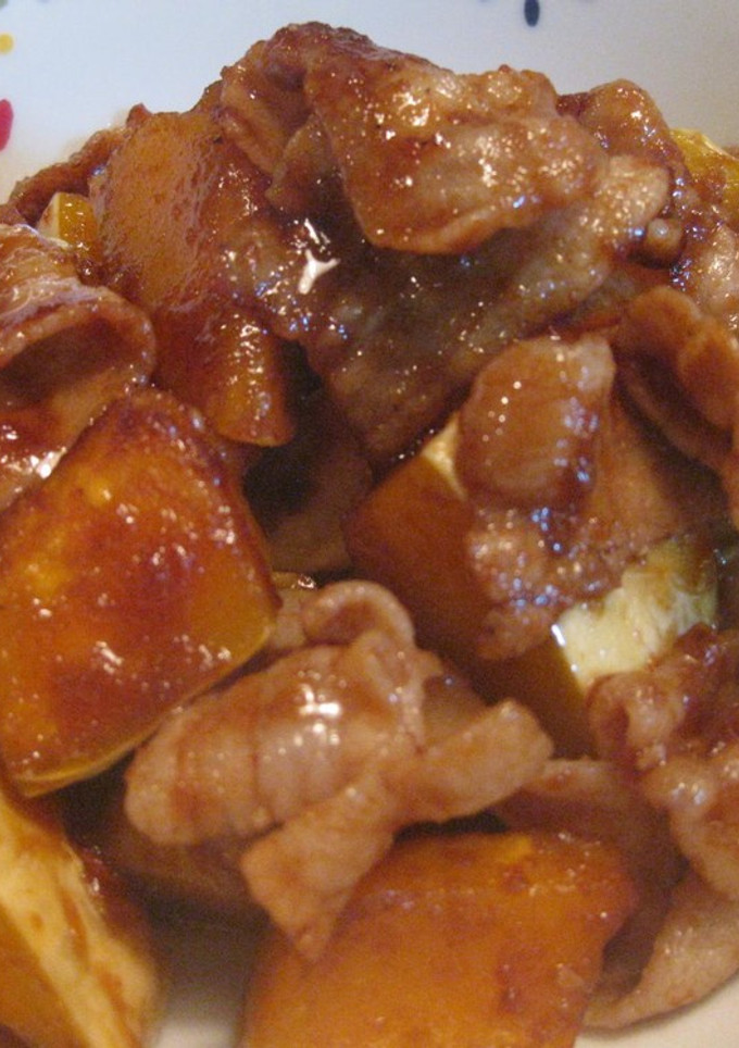 かぼちゃと豚肉の照り照り炒め-レシピのメイン写真